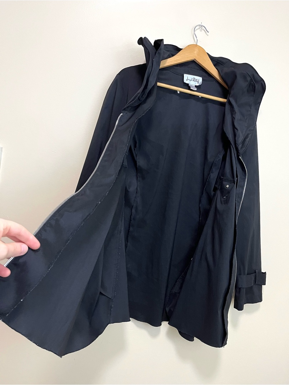 Joseph Ribkoff Unique Black Water Resistant Jacket Made in Canada π¨π¦ - Picture 5 of 11
